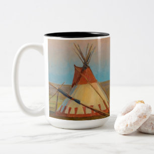 Kväve på Blackfoot Reservation av Dixon Två-Tonad Mugg