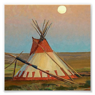 "Kväve på Blackfoot Reservation" av Maynard Fototryck