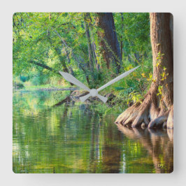 Kväve på Cypress Bäck Fyrkantig Klocka