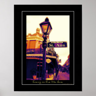 Kväve på Rue Ste. Anne Poster