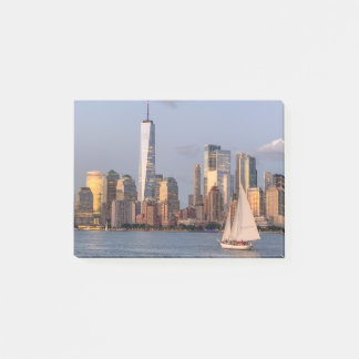 Kväve Skyline Lower Manhattan. Post-it Block