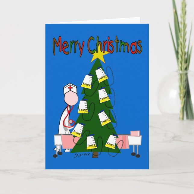 Kvävejuldesign "God jul" Helgkort (Framsida)