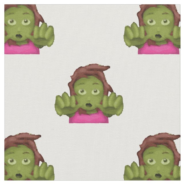 Kvävnad från emoji zombie tyg (Närbild)