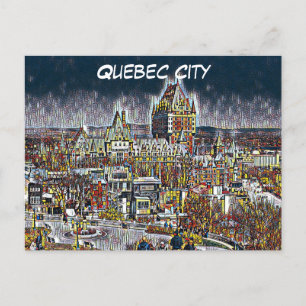 KVEBEC CITY RESVEL POSTCARD HELG VYKORT