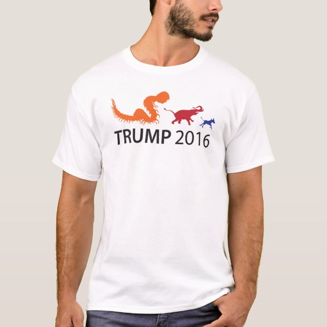 Kvick skjorta 2016 för trumfCentipedeutslagsplats Tee Shirt (Framsida)