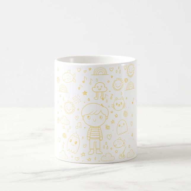 Kvicklig värld kaffemugg (Center)