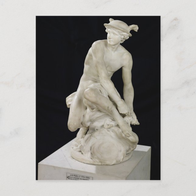 Kvicksilver Attaching his Winged Sandals, 1744 Vykort (Framsida)