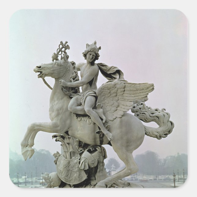 Kvicksilver i Pegasus 1701-02 Fyrkantigt Klistermärke (Framsida)