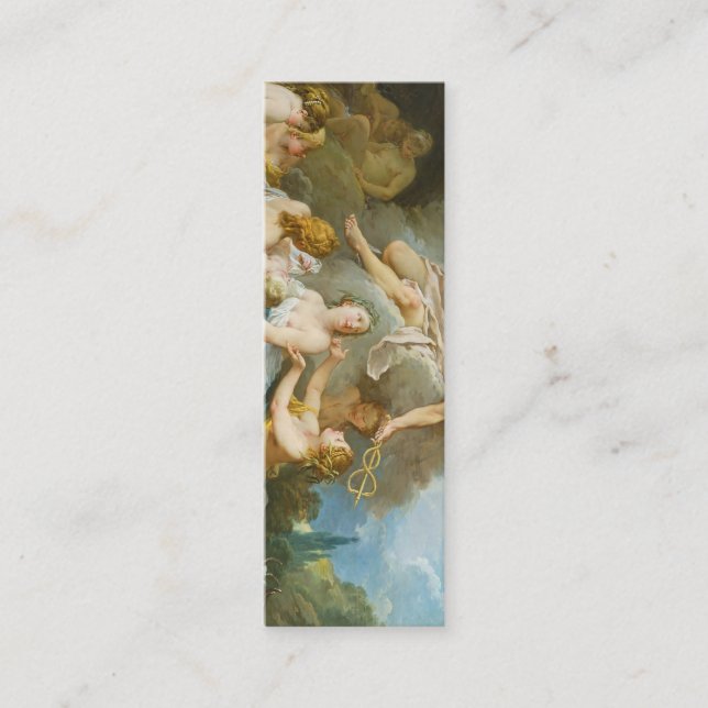 Kvicksilver som placerar barnet Baccus på Nymphs Mini Visitkort (Framsida)