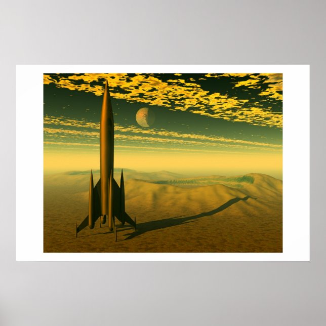 Kvicksilver Stigning över venusiska strålare Poster (Framsidan)