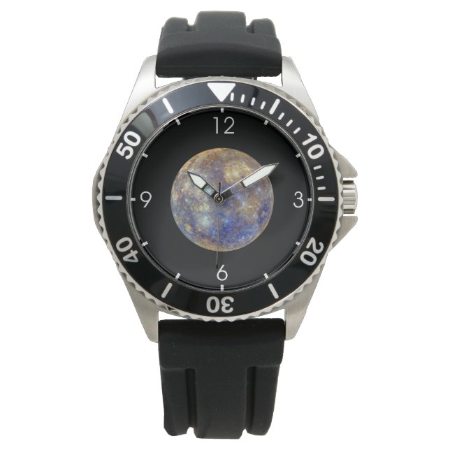 Kvicksilverfärgad syn armbandsur (Framsida)