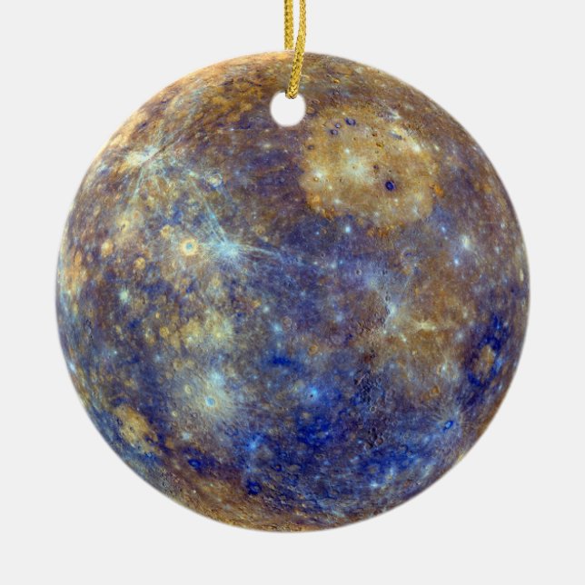 Kvicksilverfärgad syn julgransprydnad keramik (Framsidan)