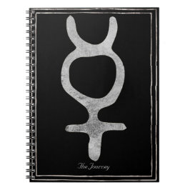 Kvicksilverhammaren i silver, typisk jordsymbol anteckningsbok