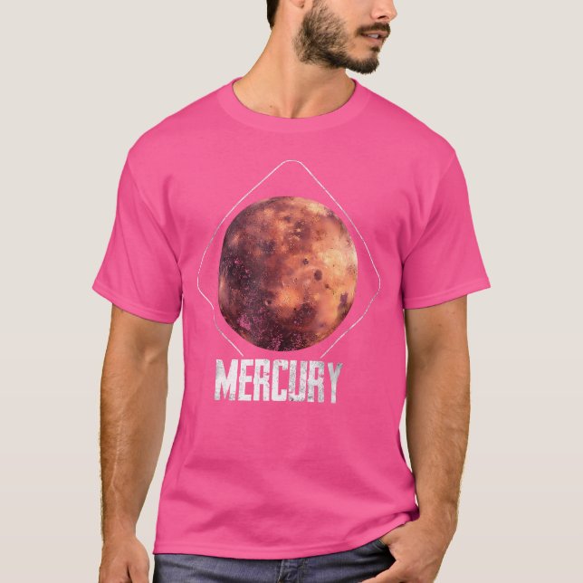 Kvicksilverplanets solsystemastronomi t shirt (Framsida)
