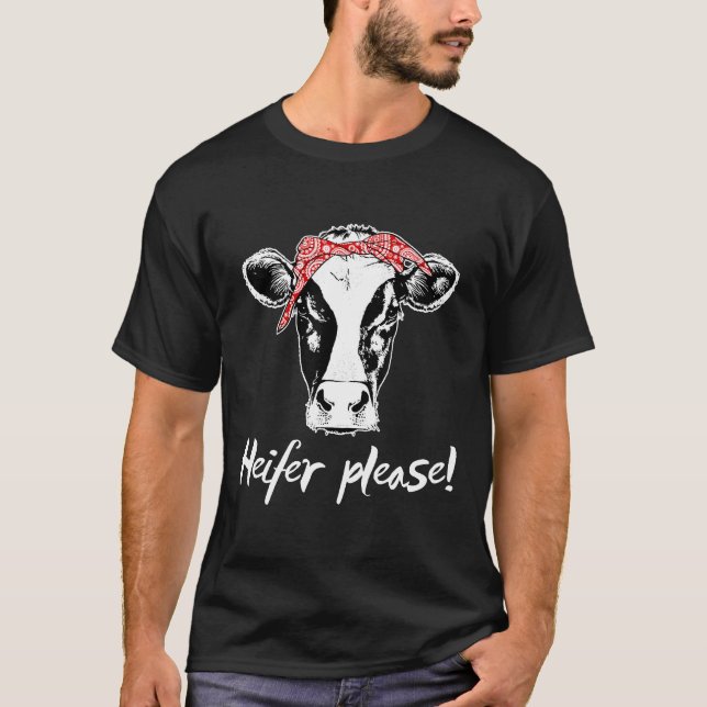 Kviga Vänligen Bonde Ko T Shirt (Framsida)