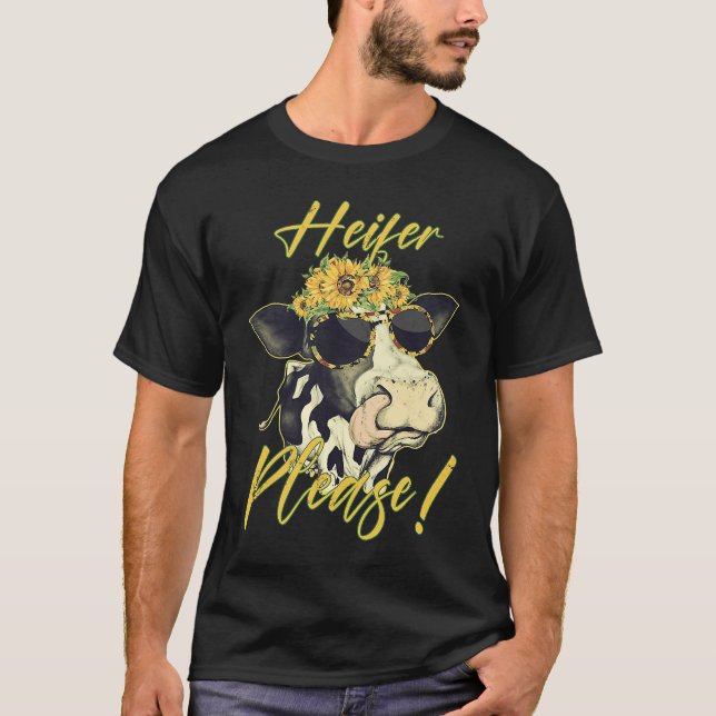 Kviga Vänligen Ko Kviga Bonde T Shirt (Framsida)