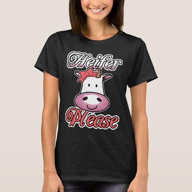 Kviga Vänligen Ko T Shirt (Framsida)