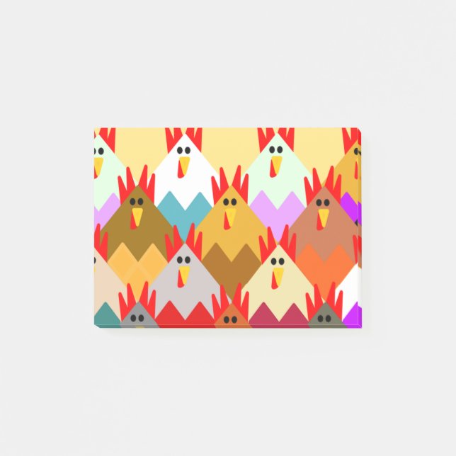 KVilt-Inspired Chickens Post-it Block (Framsida)