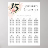Kvinceanera 15:e Blommigtens sittdiagram