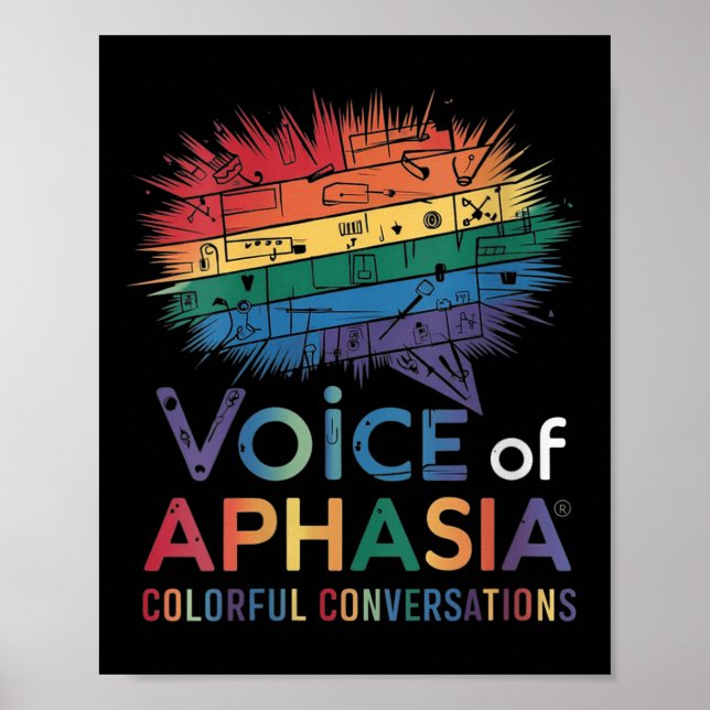 Kvinens Aphasia Awareness Month, Support Aphasia A Poster (Framsidan)