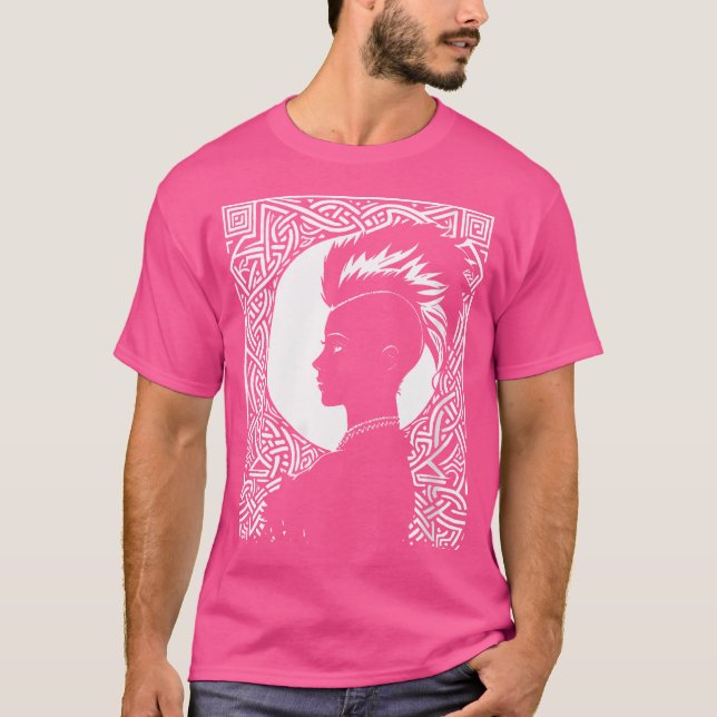 Kvinens Fantasy Post Punk Celtic Tribal Art Batcav T Shirt (Framsida)