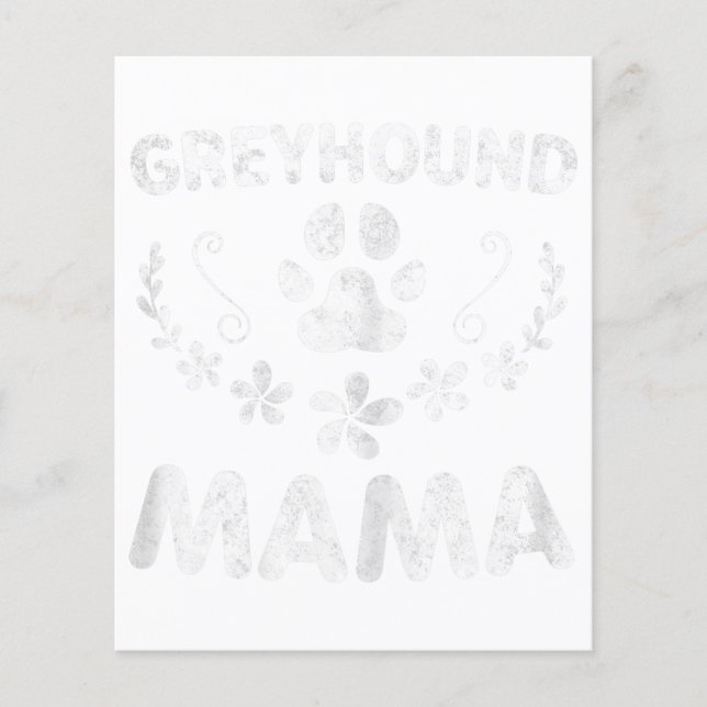 Kvinens Italienska Greyhound Mamma Rolig hund Mamm Flygblad (Framsidan)