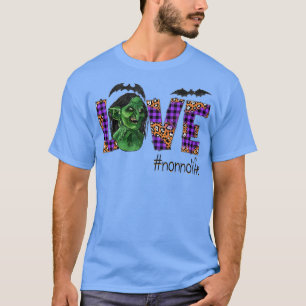 Kvinens Kärlek halloween skrämmande konst Nonno hö T Shirt