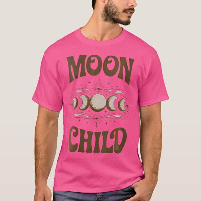 Kvinens Måne Child Måne Astronomy Stars T Shirt (Framsida)
