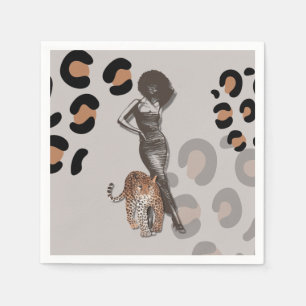 Kvinens mode pappersservett