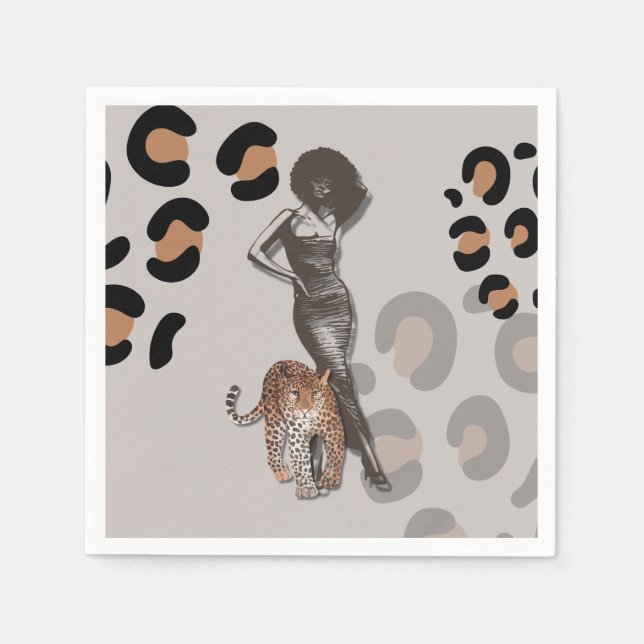 Kvinens mode pappersservett (Framsidan)