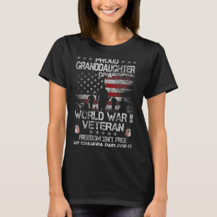 Kvinens Proud-dotterdotter till en Wwii Veteran US T Shirt