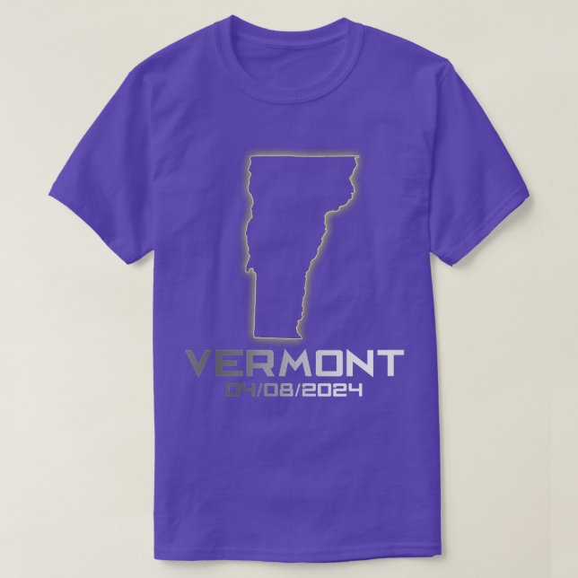 Kvinens Vermont America Astronomy otal Solar Eclip T Shirt (Design framsida)