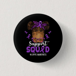 Kvinenssupport Squad Afro Messy Bun Leopard Lupus Knapp