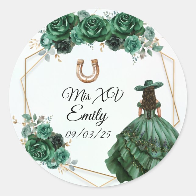 Kvinklistermärken Runt Klistermärke (Framsida)