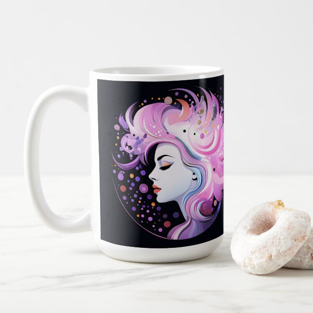 "Kvinlig skönhets väsen" Damernas skönhet Kaffemugg (Med munk)