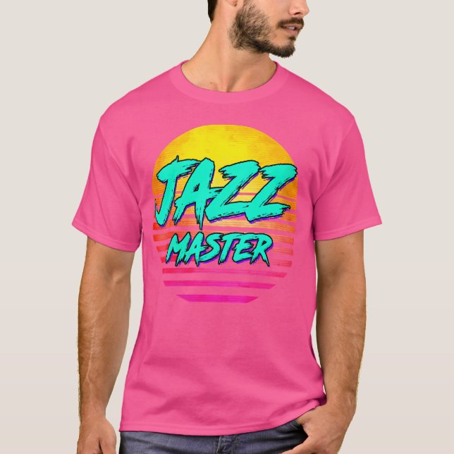Kvinna 1980S Retro Jazz Master T Shirt (Framsida)