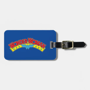 kvinna 1987 Tecknad Bok Logotyp Bagagebricka