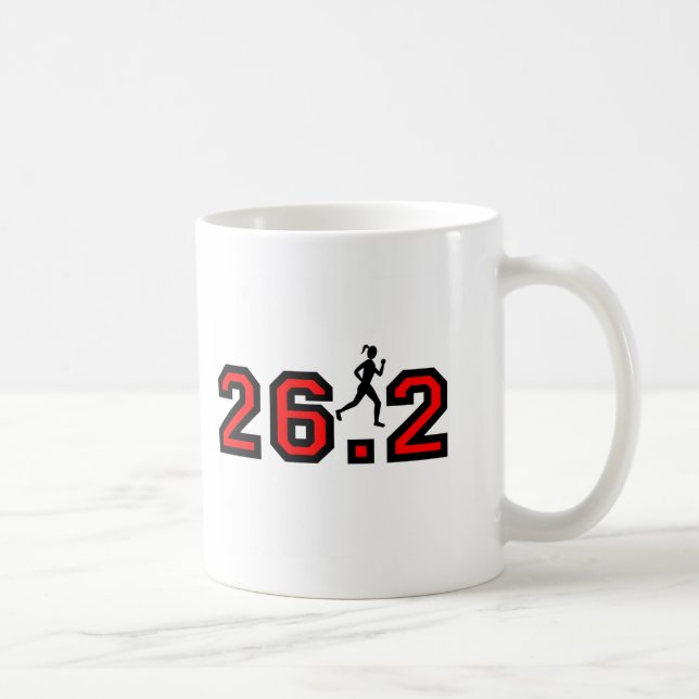 kvinna 26,2 maraton kaffemugg (Höger)