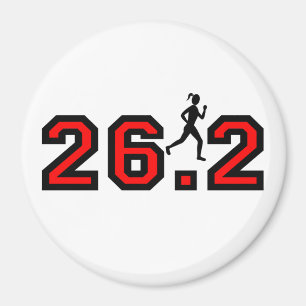 kvinna 26,2 maraton magnet