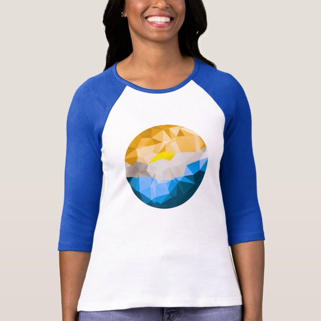 Kvinna 3/4 utslagsplats för SS-baseball Tee Shirt (Framsida)