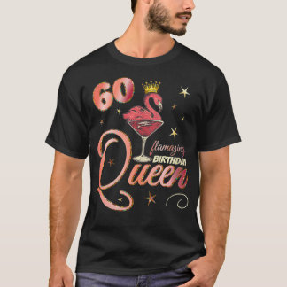 Kvinna 60:e födelsedag, flamingogåvor i 60 år o t shirt