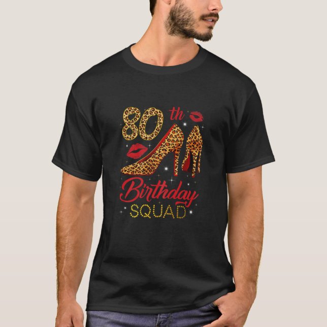 Kvinna 80:e födelsetalet i 80 Leopar T Shirt (Framsida)