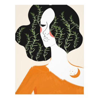 Kvinna Abstrakt - minimal väggkonturutskrift - Rus Fototryck