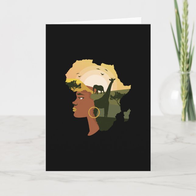 Kvinna Afrika Kort (Framsida)