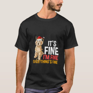 Kvinna allt är Bra Goldendoodle jul L T Shirt