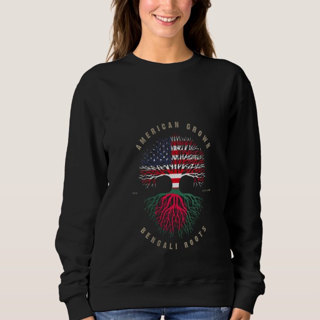 Kvinna American Grown Bengali Heart Kärlek Banglad T Shirt (Framsida)