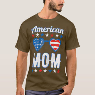 Kvinna Amerikanska Mamma juli 4:e amerikanska Mor T Shirt