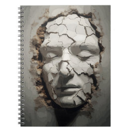Kvinna Ansikte som sprider sig från det gamla gift Anteckningsbok