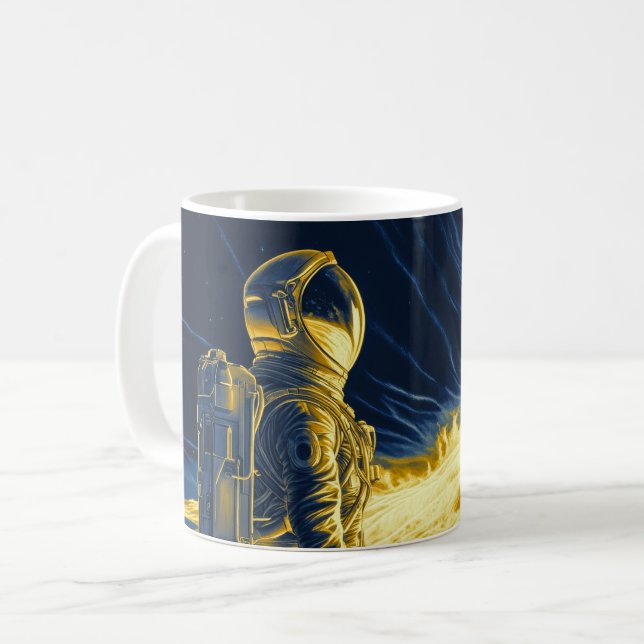 Kvinna Astronaut Kaffemugg (Framsida vänster)