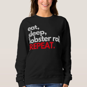 Kvinna Ät Lobster Roll Upprepa Maine Lobster T Shirt
